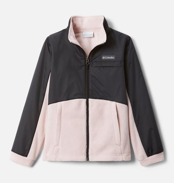Columbia Girls Fleece Jacket UK - Benton Springs Jackets Pink Black UK-104805